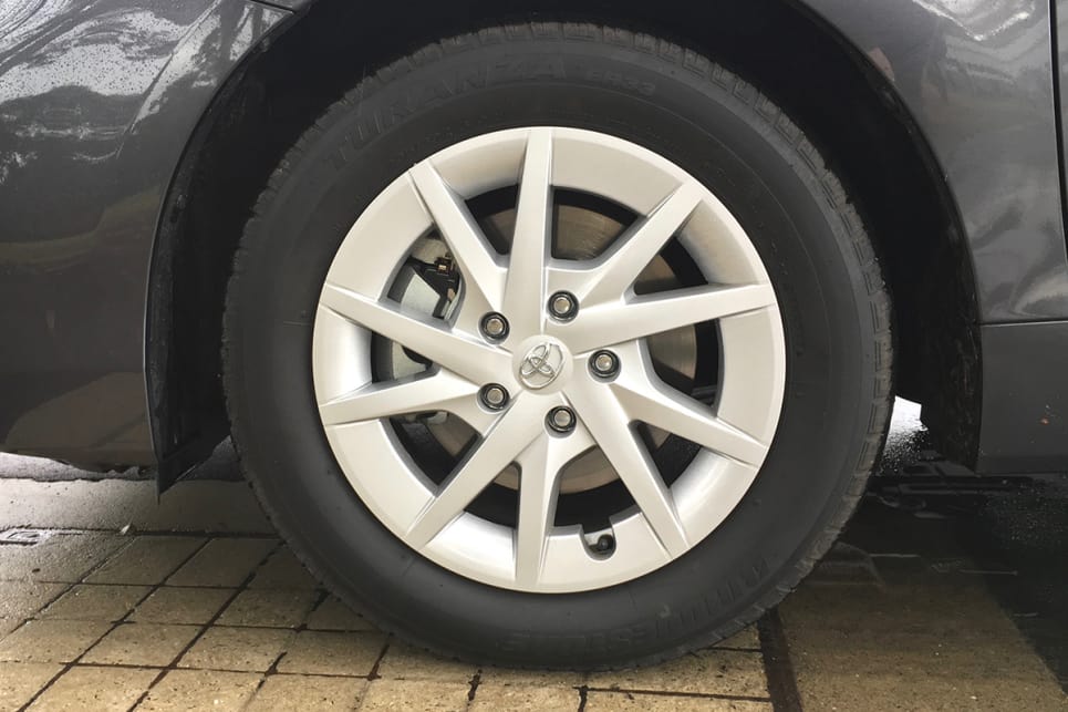You also get 16-inch alloy wheels, which have a set of plastic wheel covers over the top. (image credit: Matt Campbell)