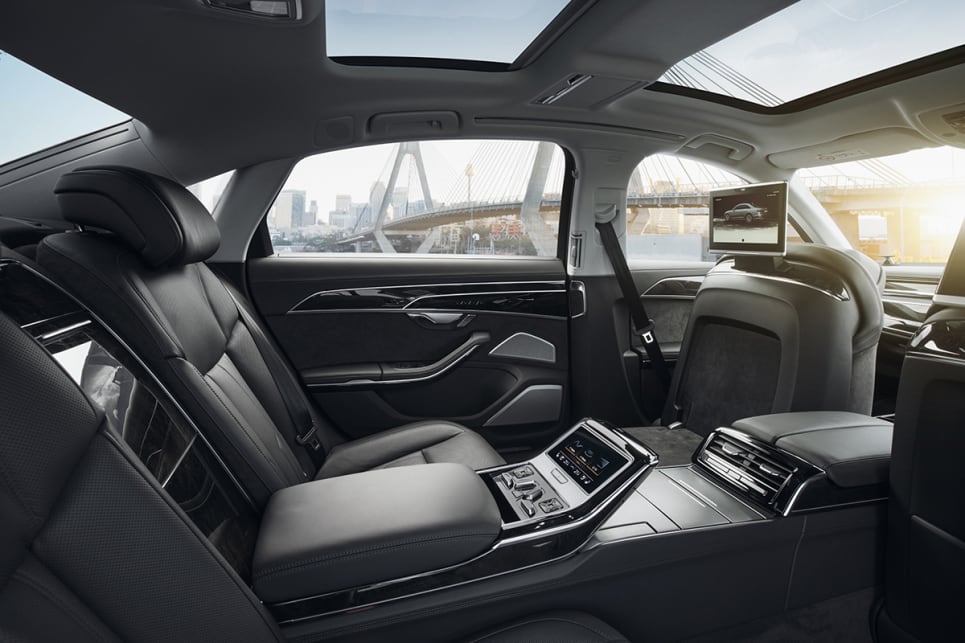 Despite the new A8's minor 6.0mm wheelbase growth, the interior dimensions have grown 32mm in length.