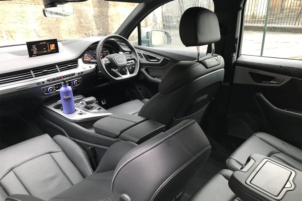 Inside the SQ7 is ‘Valcona’ leather upholstery with S embossing on the front seat backrest.