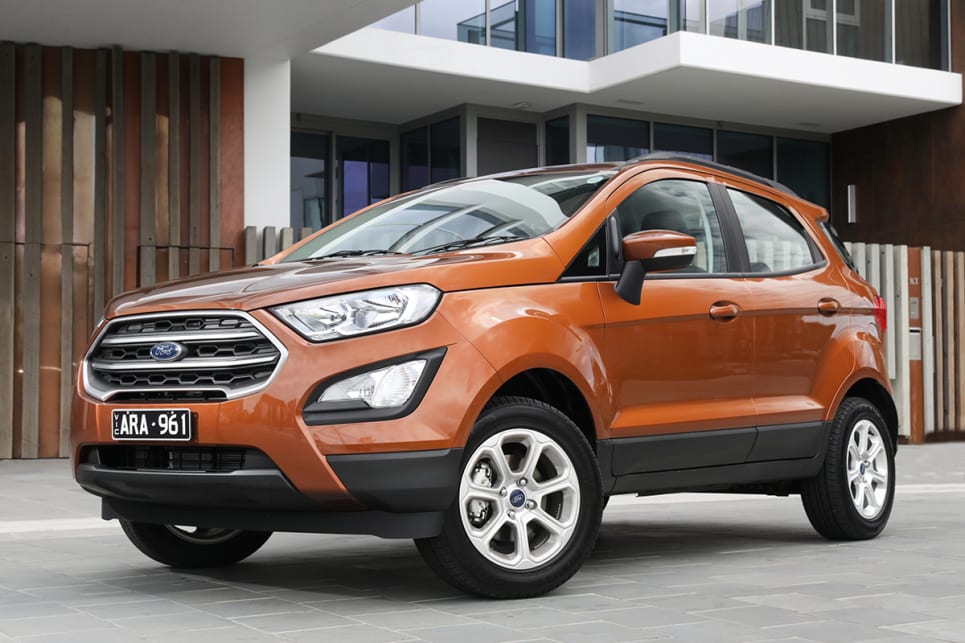 The Ecosport has a new bonnet, new headlights and a new grille shape. (2018 Ford Ecosport Trend shown) 