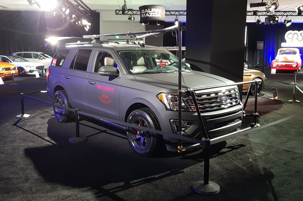 The Ford Expedition has been set up as a camera car for Jay Leno's Garage YouTube channel. (image credit: Malcolm Flynn)