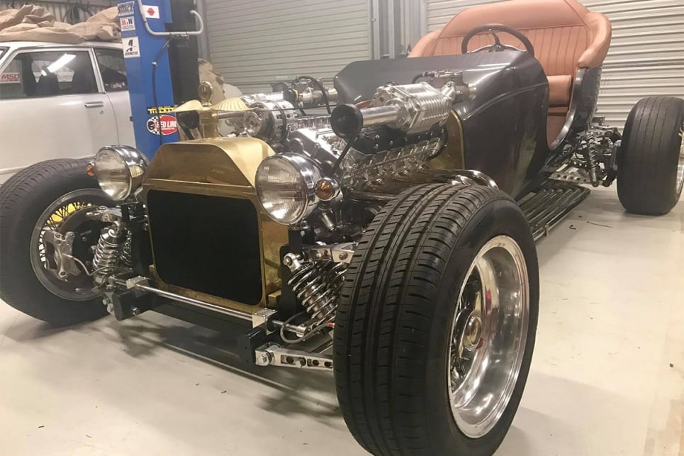 I don't think Henry Ford intended for a V12 to be used in the Model T. (image credit: ProWire Performance Wiring) 