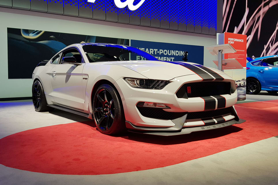 The Mustang GT350 is so much more aggro in the flesh.