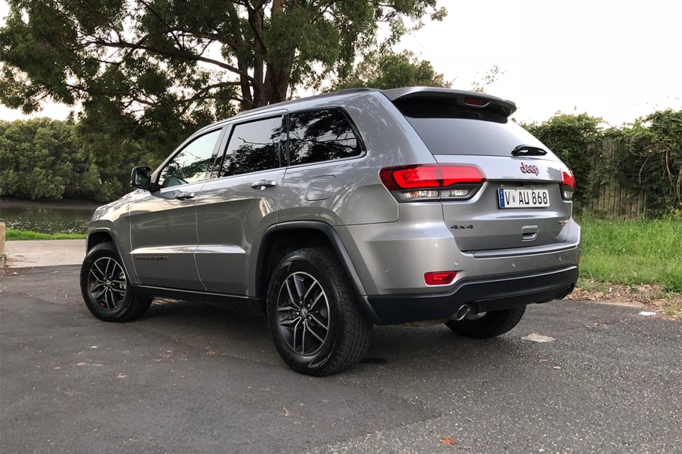 The Trailhawk gets red-rimmed badging. (image credit: Andrew Chesterton)