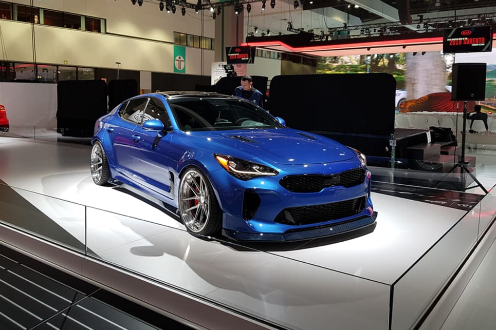 The Kia Stinger looks good but this one looks tough. (image credit: Malcolm Flynn)