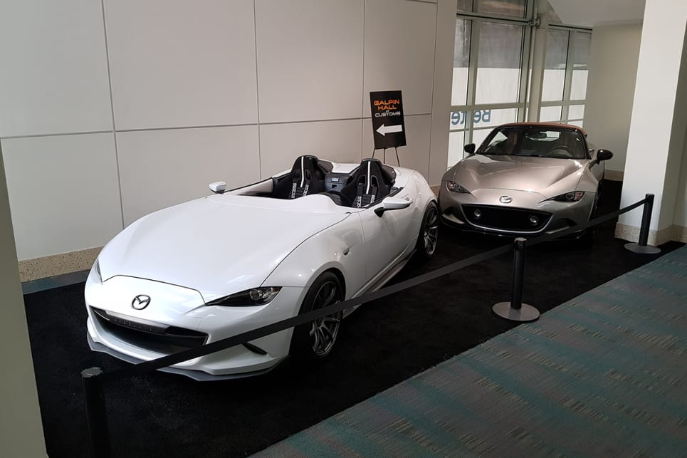 The MX-5 Speedster and Spyder from the 2015 and '16 SEMA. (image credit: Malcolm Flynn)