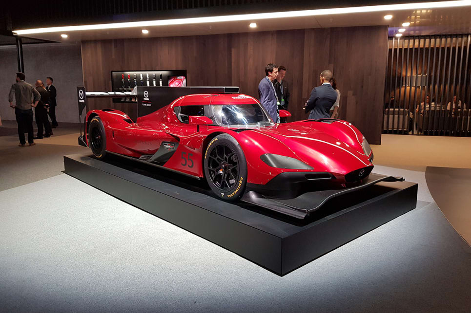 Team Joest's gorgeous racer, the Mazda RT24-P. (image credit: Malcolm Flynn)