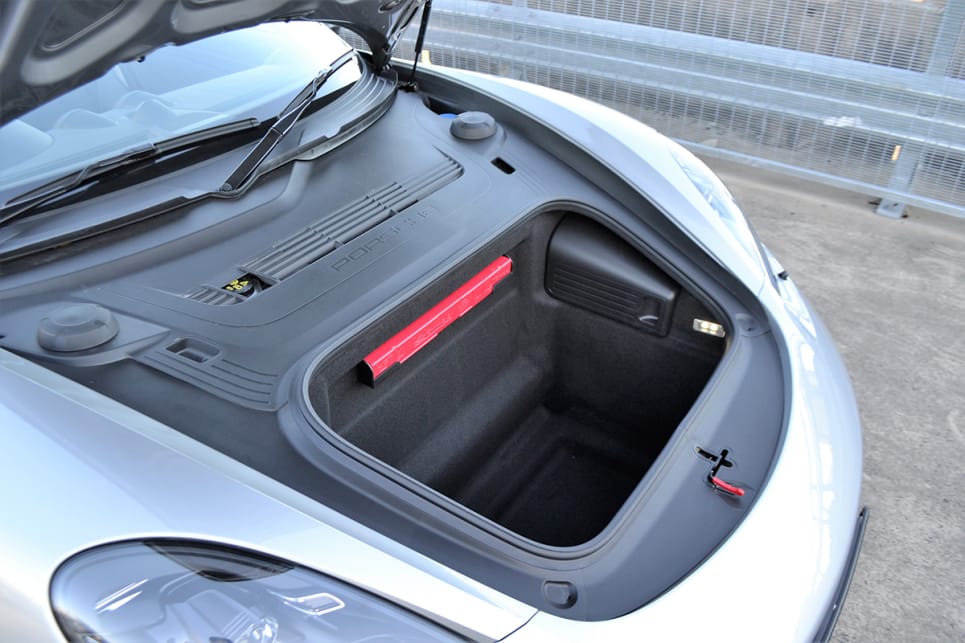 The front boot located under the 'bonnet' has a luggage capacity of 150 litres.