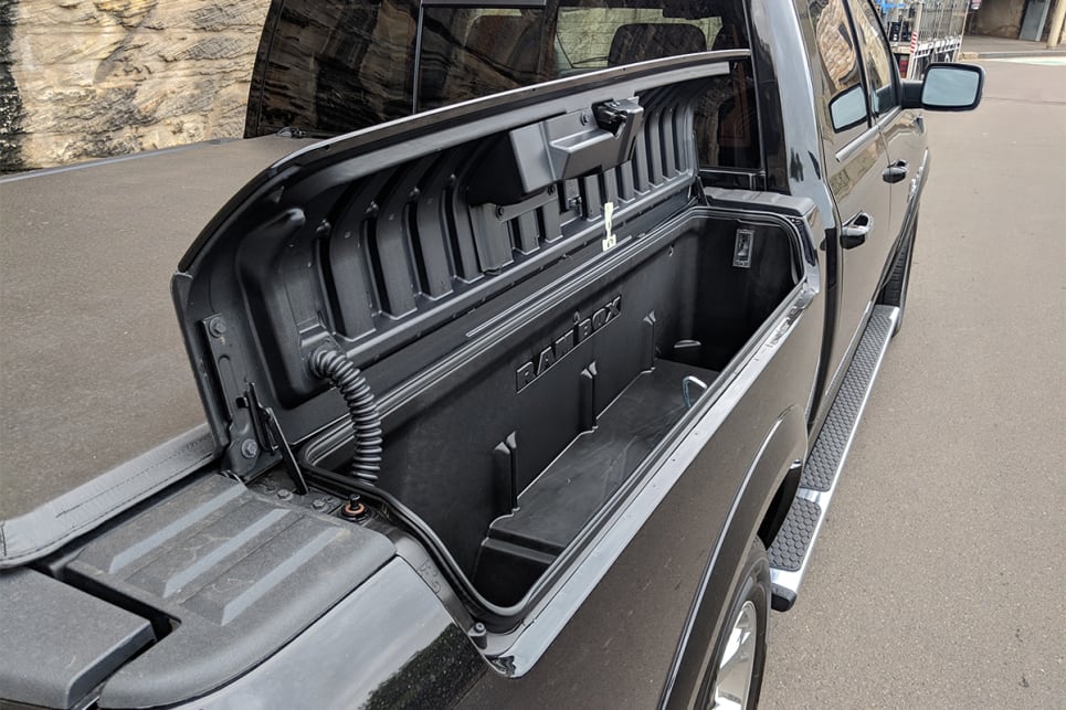 Above each rear wheel is a Ram Box, handy for additional storage.