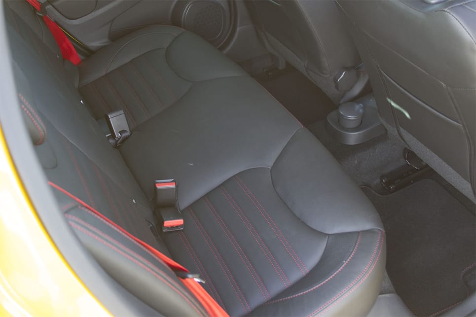 Rear seat passengers do okay for legroom but headroom is a mite marginal with the falling roofline for six footers. (image credit: Peter Anderson)