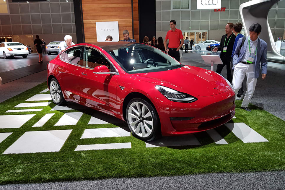 The Tesla Model 3 is expected to arrive in Australia early 2019. (image credit: Malcolm Flynn)