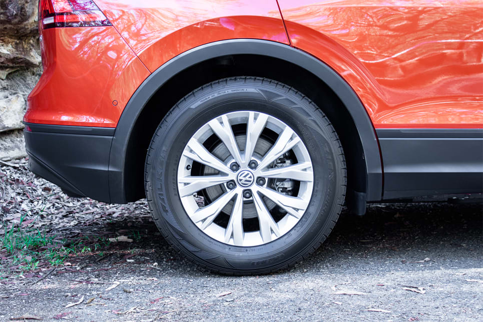 The Tiguan has 17-inch alloy wheels.