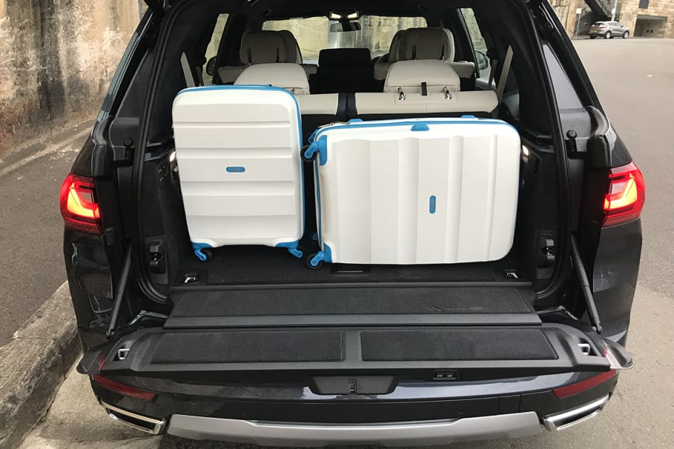 With all seven seats upright there’s 326 litres of luggage capacity available in the X7 (image: James Cleary).