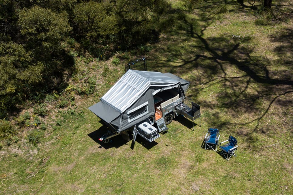 In a market where most forward folds are heavy, the Bluetongue stands out for its light weight and great features. (image credit: Brendan Batty/campertrailerreview.com.au)