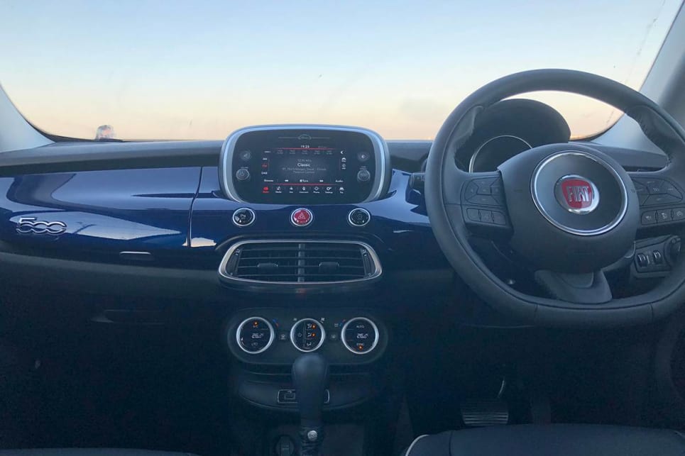 The Beats-branded stereo speakers are supplied with noise from FCA's UConnect on a 7.0-inch touchscreen.