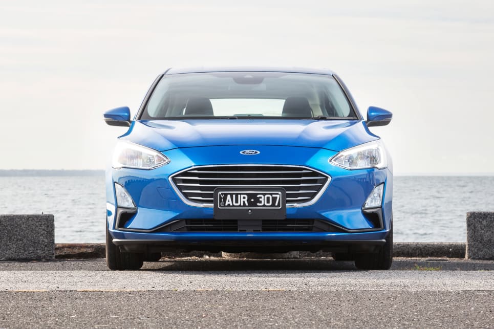 That grille, though poutier than before, still makes this new car recognisable as a Focus. (ST-Line variant pictured)