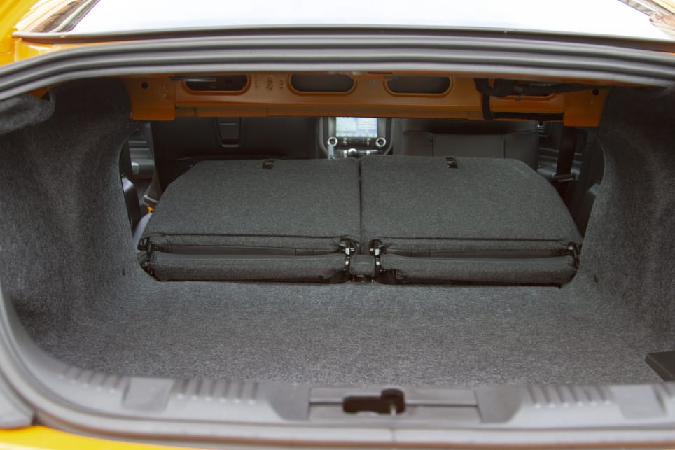 The rear seats can be folded forward to help create more space.