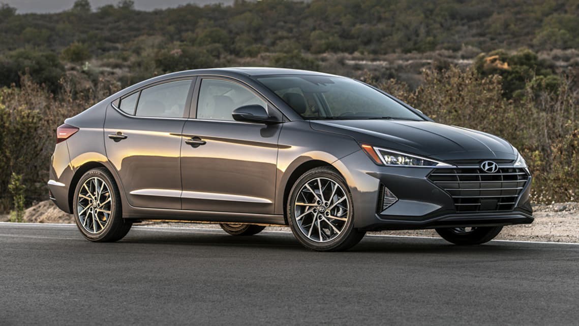 The 2019 Hyundai Elantra's front-end design is completely new, with triangular headlights, a much broader and bolder 'cascading' grille treatment, and a revamped front bumper.