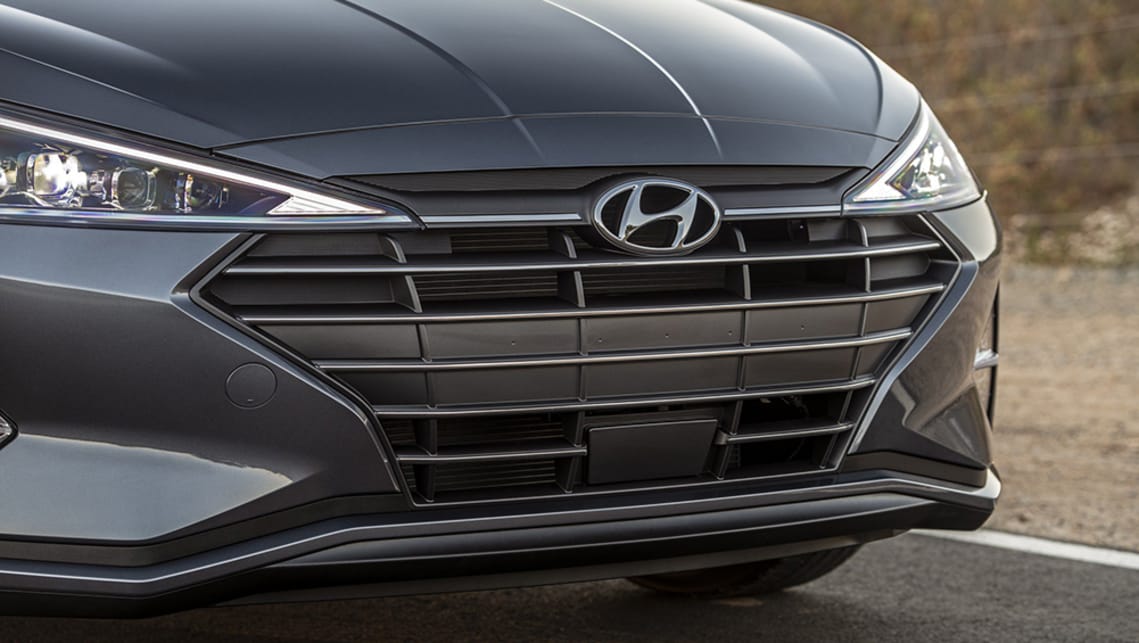 The new Elantra features Hyundai's 'cascading' grille.