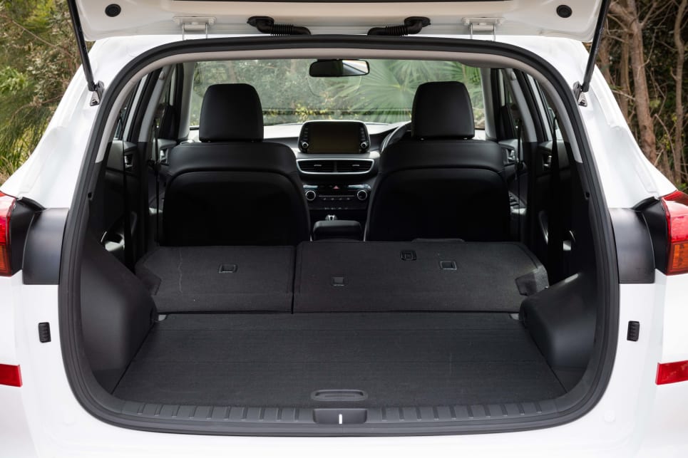 With the seats down, the Hyundai Tucson offers a bit more boot space when needed. 