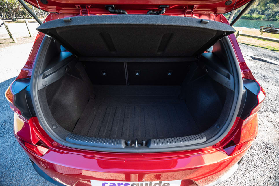 The i30 N Line’s boot capacity to the cargo cover is 395L.
