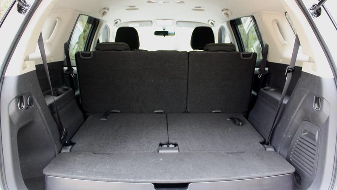 With the seats all folded flat you could easily sleep in there, as there’s 1830L of capacity. (image: Matt Campbell)