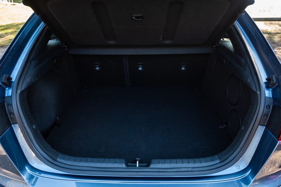 Cargo capacity is rated at 428-litres, which is measured to the roof.