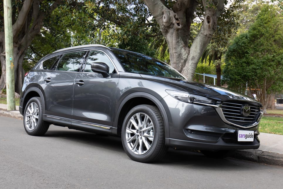 The Mazda CX-8 combines the width and interior of the CX-5 with the length and extra seats of the CX-9.