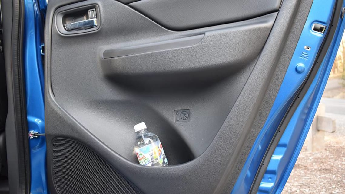 Rear seat passengers get bottle holders but no storage bins in the rear doors. (image credit: Mark Oastler)