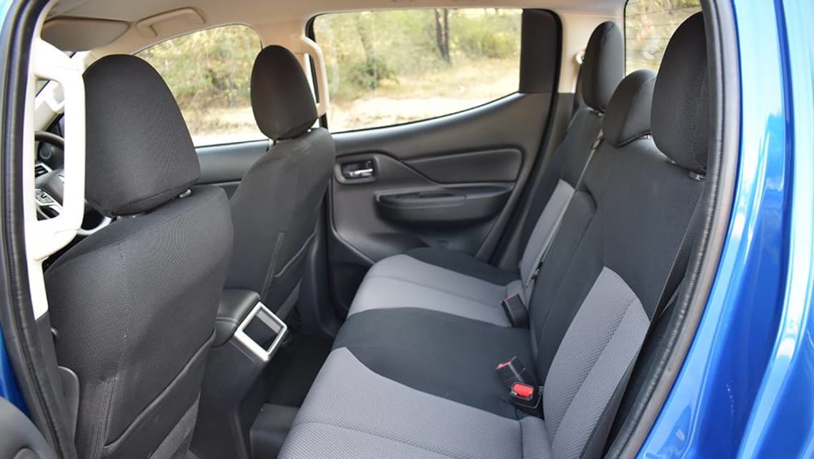 There are no storage bins in the rear doors, with only flexible pockets on the rear of each front seatback. (image credit: Mark Oastler)