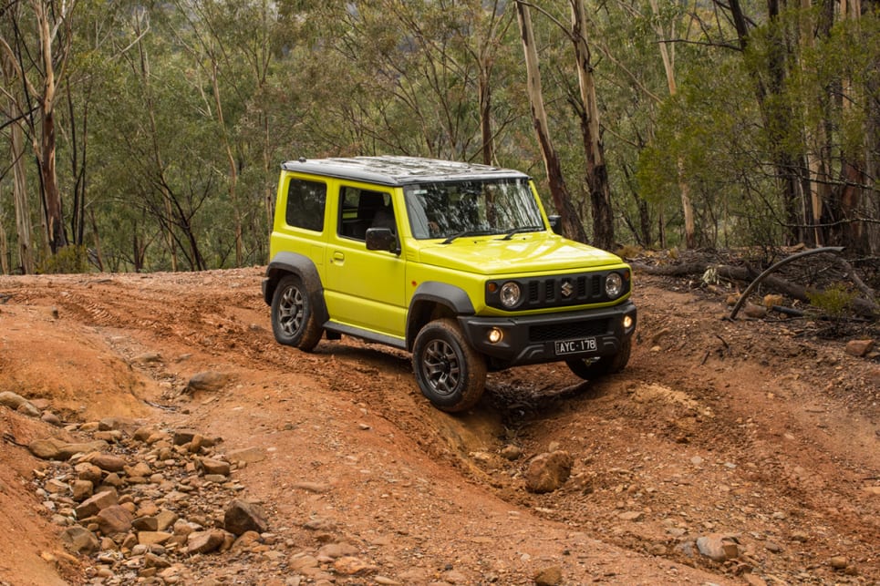 The Jimny is so tall and narrow for its size that it is vulnerable, more so than most 4WDs, to sudden changes in direction, forced or intentional. (image: Brendan Batty)