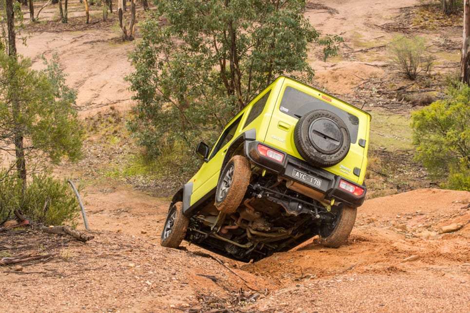 The Jimny has a part-time 4WD system and its AllGrip Pro suite of driver-assist tech includes hill descent control, hill hold assist and more. (image: Brendan Batty)