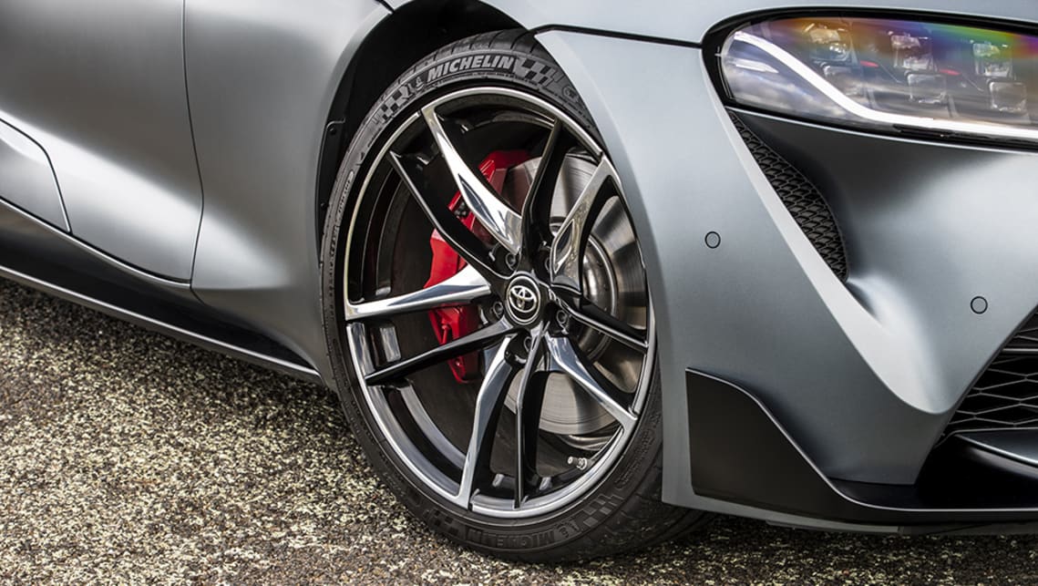 The GTS also features bigger brakes (over the entry GT) with racy red calipers, plus one inch on the rims up to 19-inch forged alloys. (GTS variant pictured)