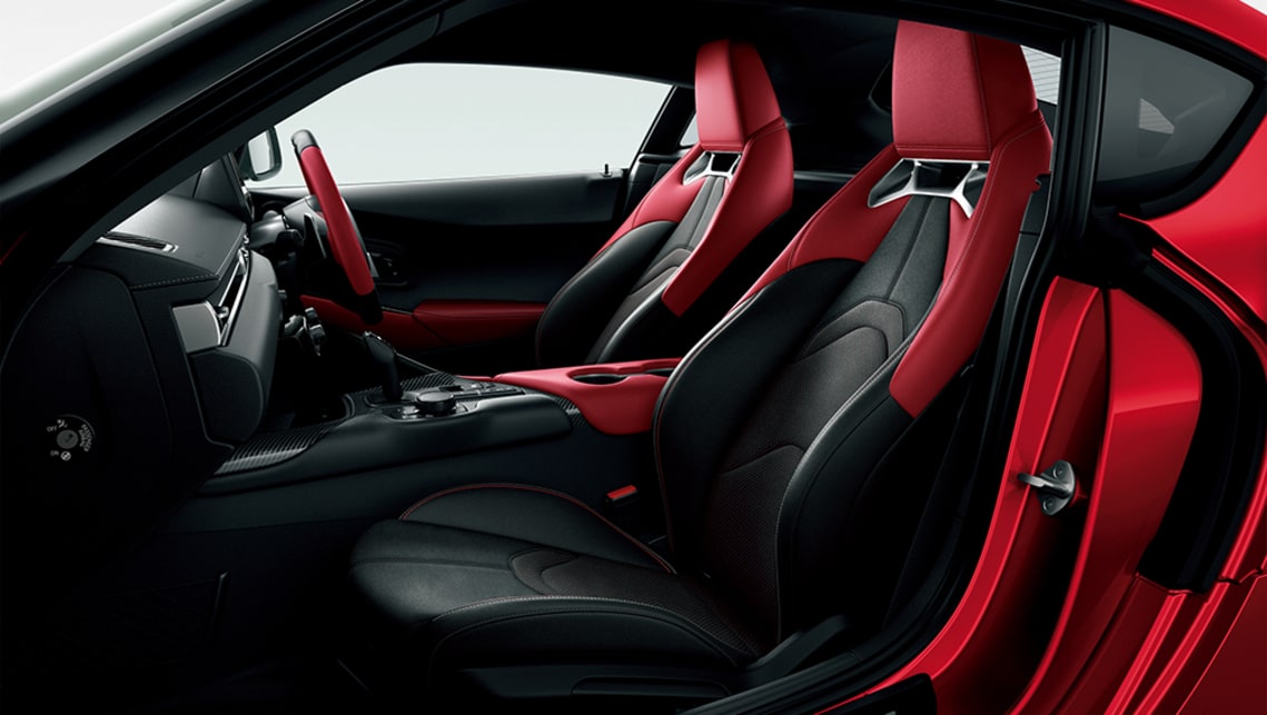 The grippy sports seats look and feel great, and the leather sports steering wheel sits on the slightly slimmer side of chunky.