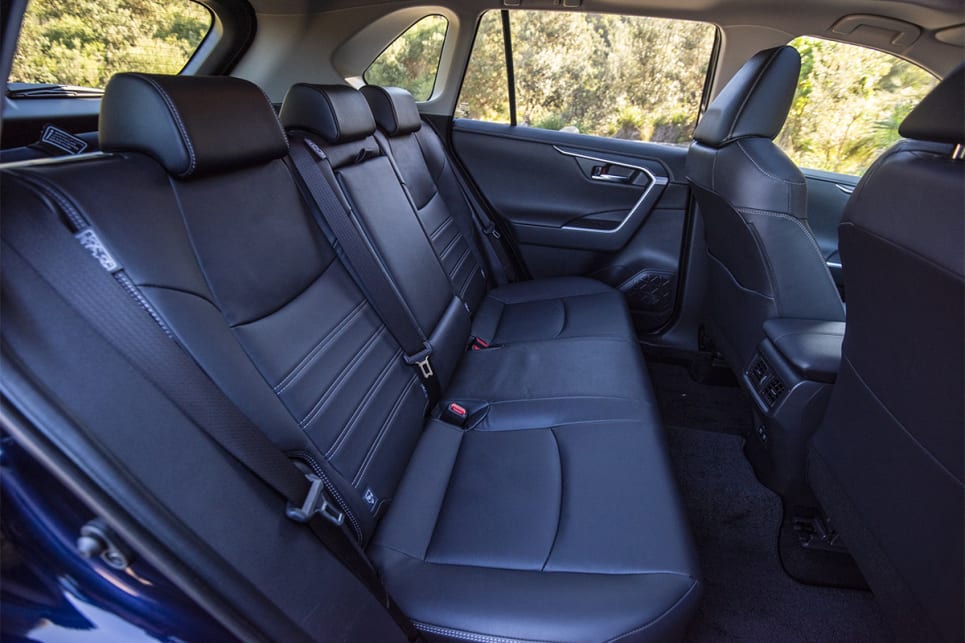 Three adults can fit in the back of the RAV4, which is third best for comfort. (image credit: Dean Johnson)