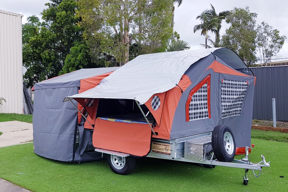 These Aussie camper trailers come in bright colours and are among the least expensive on the market. (image credit: Walkabout Campers/Craig Gall)