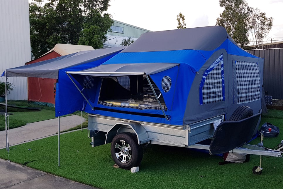 These Aussie camper trailers come in bright colours and are among the least expensive on the market. (image credit: Walkabout Campers/Craig Gall)