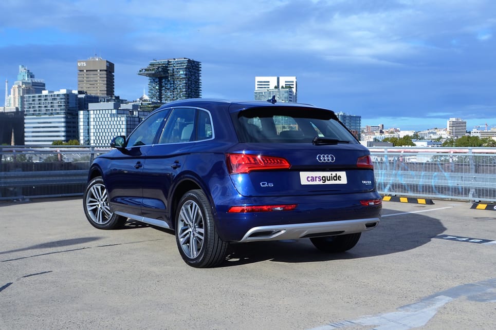 The Q5 50 TDI isn’t as blingy as the Benz GLC or as sporty-styled as the BMW X3, but it has a solid, confident look.