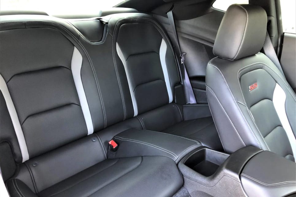 The Camaro 2SS is a four-seater, but those rear seats are only going to suit small children.