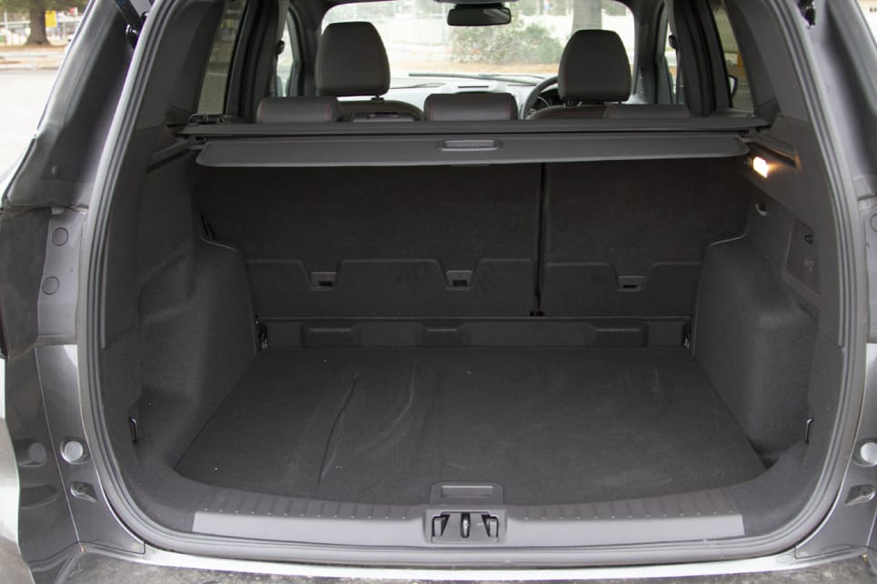 The boot will take 406 litres with the rear seats up.