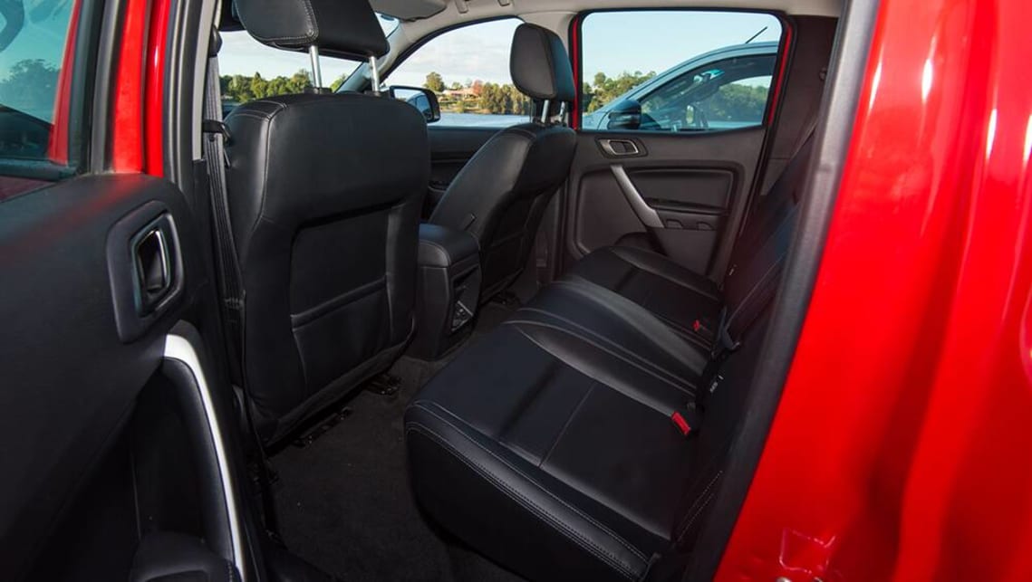 The amount of leg room, head room and shoulder room is best in the Ford. (Image credit: Brendan Batty)
