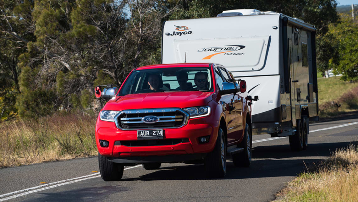 The Ford has the maximum 3.5 tonne capacity for a braked trailer. (Image credit: Brendan Batty)