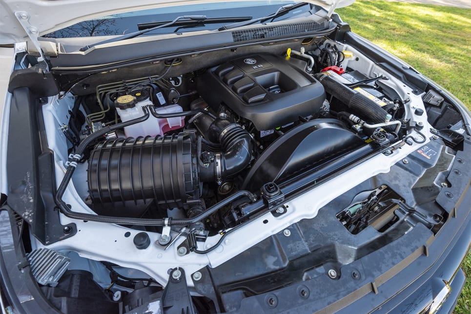 Under the bonnet of the Colorado is a 2.8-litre turbo-diesel making 147kW/500Nm.