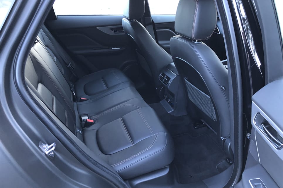 Back passengers will be happy with the space the F-Pace offers.