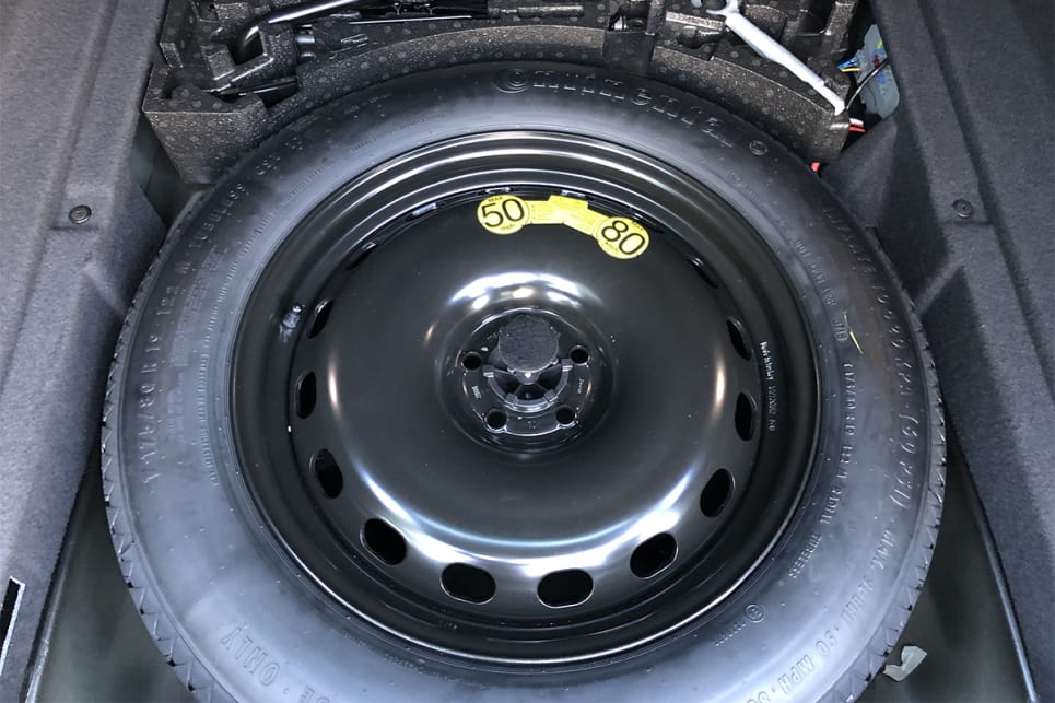 Under the boot floor is a space-saver spare tyre.