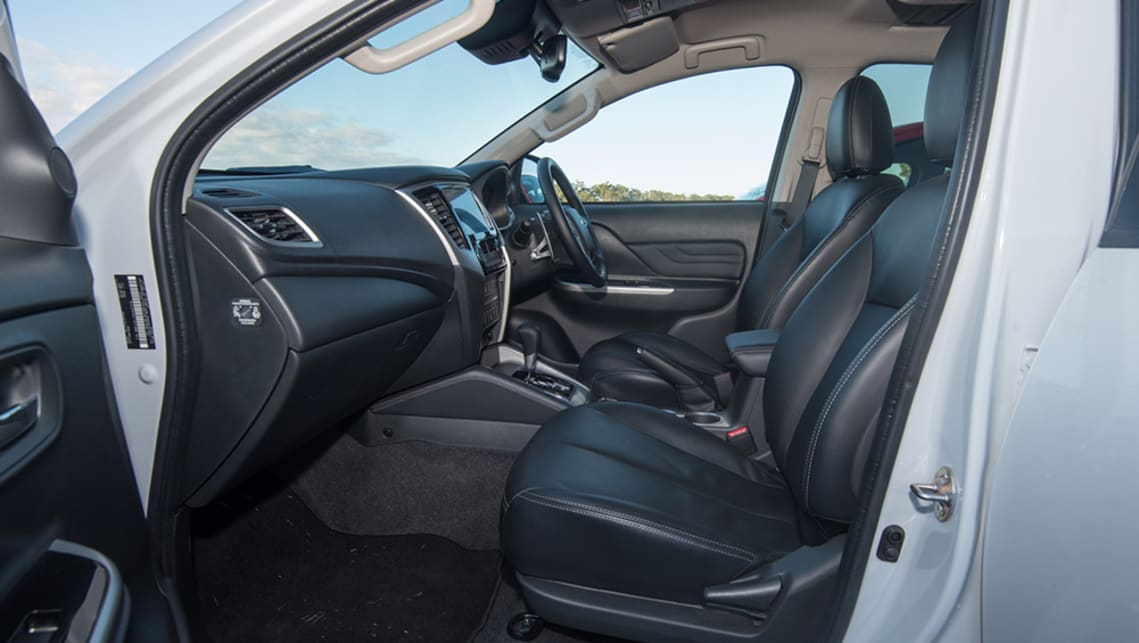 The Mitsubishi has reach-and-rake adjustment for the steering wheel. (Image credit: Brendan Batty)