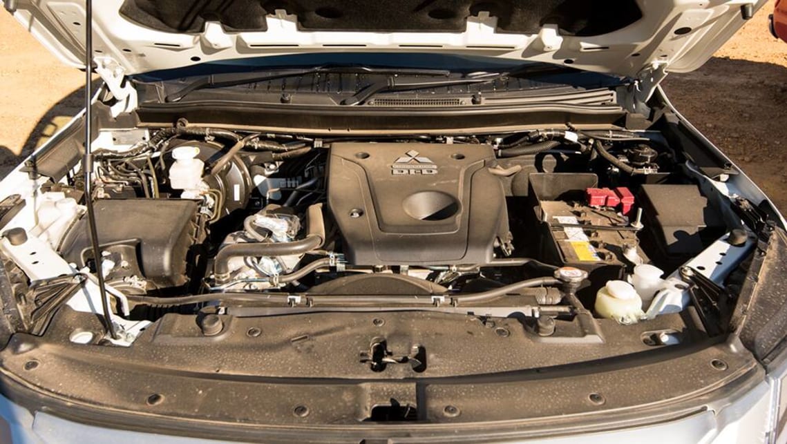 The Mitsubishi Triton GLS PRemium had a 2.4-litre turbo-diesel engine. (Image credit: Brendan Batty)