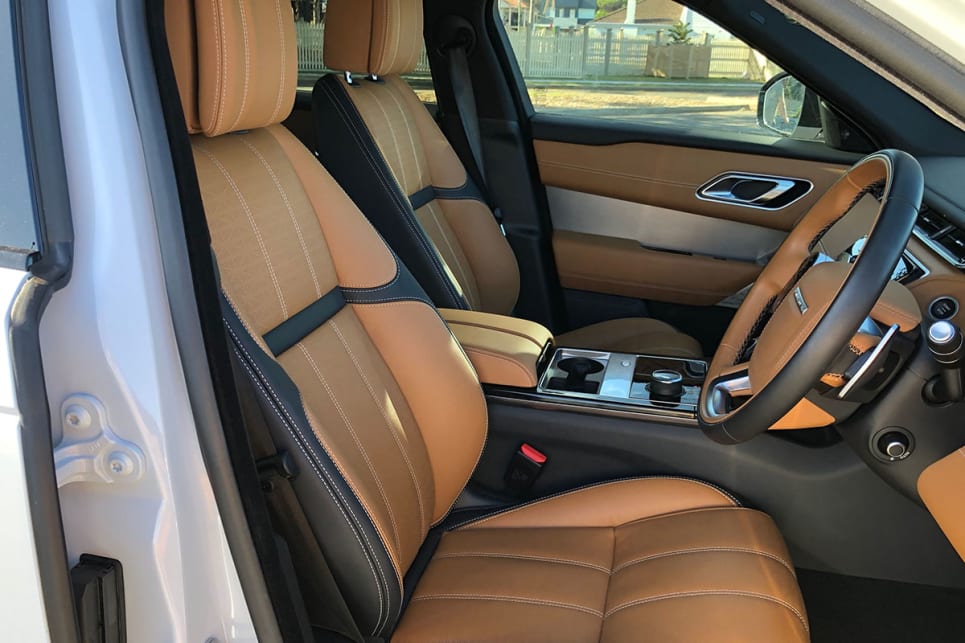 The Velar's cabin is genuinely lovely, with beautiful leather and various optional wood veneers.