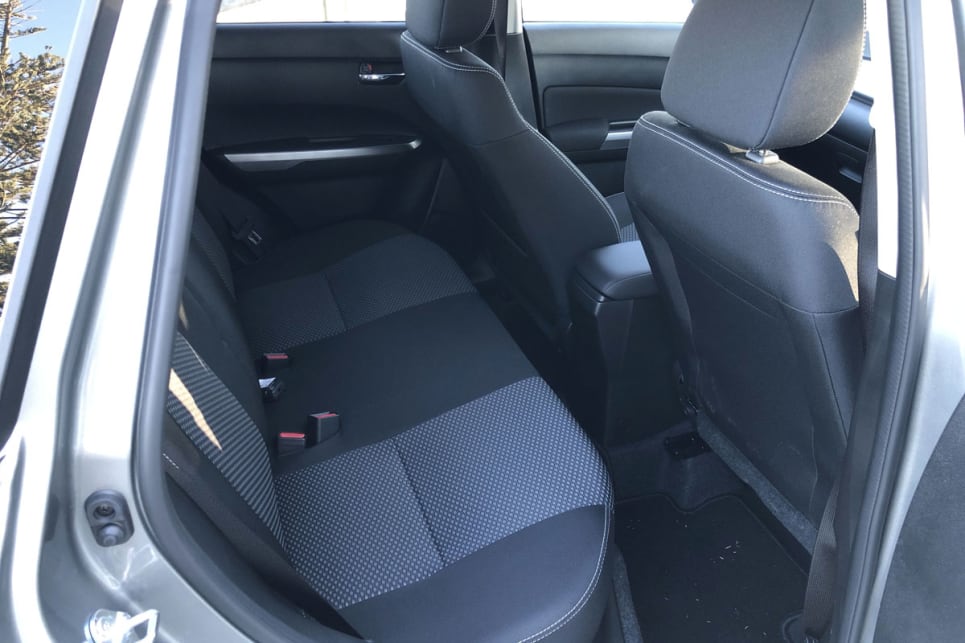 Passenger space in the Vitara is excellent for a compact SUV.