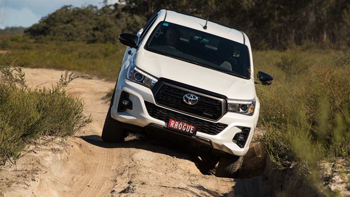 Some sections of shallow-but-sharp corrugations rattled the Hilux. (Image credit: Brendan Batty)